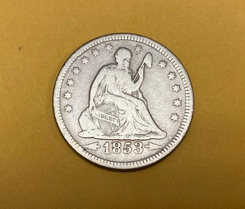 1853 U.S Seated Liberty Quarter**** Cover