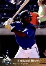 2011 Missoula Osprey Grandstand #5 Breland Brown Harvey Louisiana Baseball Card