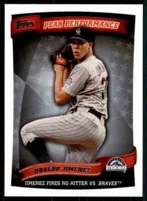 2010 Topps Peak Performance Ubaldo Jimenez PP-108 Colorado Rockies - Image 1 of 2
