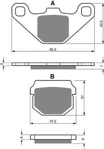 Goldfren Brake Pads Rear For E-Ton RXL 90 R Viper 90 R Reverse 2003-2007 - Picture 1 of 2