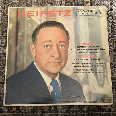 RCA LM-2027 Heifetz Rozsa & Spohr Violin Concertos HENDL 1S 1S 1956 VG+ To EX - Image 1 of 4
