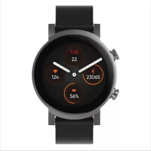 Mobvoi TicWatch E3 47mm Polycarbonate Case with Silicone Strap - Panther Black - Picture 1 of 6