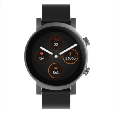 Mobvoi TicWatch E3 47mm Polycarbonate Case with Silicone Strap - Panther Black - Image 1 of 4