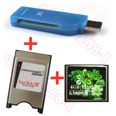 4.0GB CNC CF Compact Flash card+CF-PCMCIA Adapter+SSK USB2.0 Card reader FANUC - Image 1 of 2