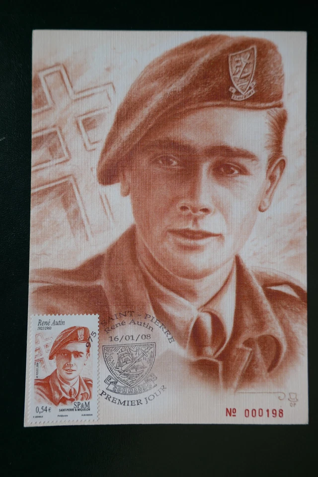 SPM/SAINT PIERRE ET MIQUELON FDC 2008 RENE AUTIN - CARD MAX - Image 1 of 1