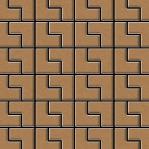 Mosaico azulejo macizo metal titanio cepillado cobre 1,6 mm fuerte Kink-Ti-AB - Imagen 1 de 5