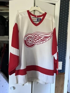 BRETT HULL SIGNED CCM DETROIT RED WINGS JERSEY - Picture 1 of 3