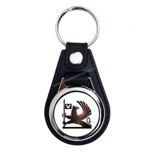 VAUXHALL FAUX LEATHER KEY RING / KEY FOB. VINTAGE VAUXHALL 1857-1993 CARS - Foto 1 di 1