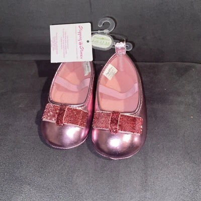 Zapatos de bebé Stepping Stones nuevos 9-12 meses con etiquetas bailarina rosa Foto 1 de 3