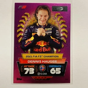 Topps F1 Turbo Attax Gia F3 Champion 2022 lámina de espejo rosa Dennis Hauger #298 - Imagen 1 de 2
