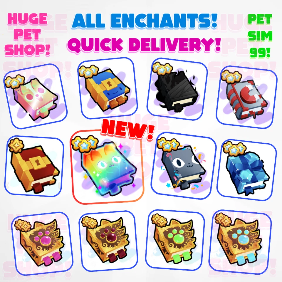 PS99 Enchants - Pet Simulator 99 - CHEAP &  Fast Delivery! - Изображение 1 из 1