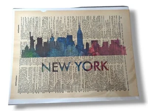 Página de diccionario genuina impresión de Nueva York - Imagen 1 de 3