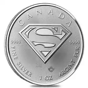 1 Oz 9999 Fine Silver 2016 Canada Superman Elizabeth II Bullion Coin - Picture 1 of 3