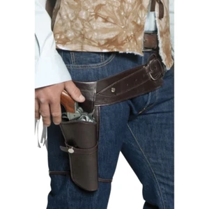 Cowboy Western Gunman Holster Set Wild West Cowboys Fancy Dress Accessory - Picture 1 of 1