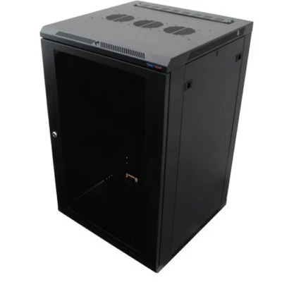 Penn Elcom WM Rack, 600mm x 18U, Glass Door, M6, Black R6618-M6 - Image 1 of 4