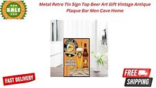 Metal Retro Tin Sign Top Beer Art Gift Vintage Antique Plaque Bar Men Cave Home 