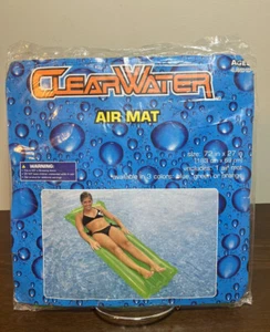 NOS VTG Kmart ClearWater Inflatable Green Air Mat Pool Mattress Safety Raft - Picture 1 of 3