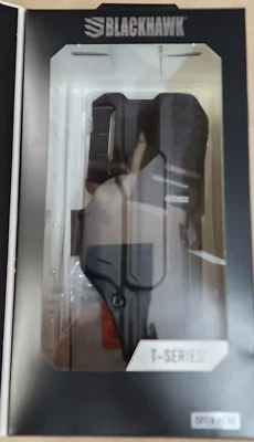 Blackhawk T-Series RH Black Duty Holster L2D Glock  Model 17 or 19   # 44N100BKR - Image 1 of 4
