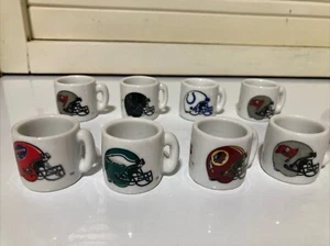 NFL Mini Ceramic Coffee Cups Mugs - Lot Of 8 EUC - Picture 1 of 7