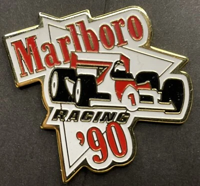 ‘90 Marlboro Team Penske Racing CART IndyCar Fittipaldi Enamel Hat Lapel Pin NEW - Image 1 of 2