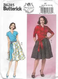 C131 BUTTERICK B6285: TOP Y FALDA TALLA 6-14 PATRÓN DE COSTURA - Imagen 1 de 3