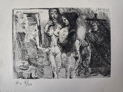 PABLO PICASSO LA CELESTINE 1971 HC AGUATINTA GRABADO LITOGRAFÍA EDICIÓN LIMITADA 5/30 Foto 1 de 4