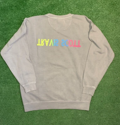 Sudadera Travis Scott Rara Pop Up Multicolor Arco Iris Al revés Logo Estampado L Foto 1 de 4