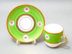 Hutschenreuther Hohenberg Sammel Gedeck Mokka Tasse mit UT Handbemalt c 1950 - 4 - Bild 1 von 3