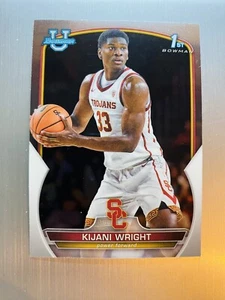 Kijani Wright 2022-23 Bowman Chrome University 1st Rookie #51 USC Trojans Rc - Picture 1 of 2