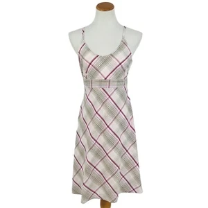 Vintage H&M x L.O.G.G. Sleeveless Plaid Cross-Back Strap Empire Waist Dress - Picture 1 of 18
