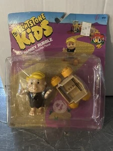 The Flintstone Kids Barney Rubble with his Soapbox Racer Figur 1986 #6702 NRFP - Bild 1 von 5