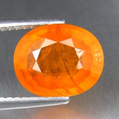 3.54 CT Oval, 9X8 MM UNHEATED NATURAL FANTA ORANGE SPESSARTITE GARNET STONE - Image 1 of 3