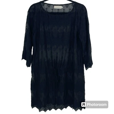 4 Любовь и свобода Джонни был туника верхний размер S кружева черный галстук талии чистый готический - Изображение 1 из 4