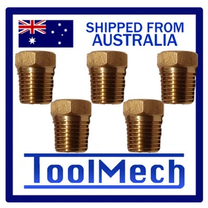 5 PC BRASS PLUG AIR FITTING 1/4" THREAD BSP FREE SHIPPING - Picture 1 of 1