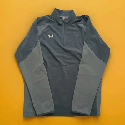 Nuevo Pullover Under Armour Coachs 1/4 Cremallera Manga Larga Mediano Storm Tech Gris Foto 1 de 4