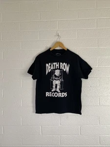 Large Death Row Records Hip Hop Rap Black And White Streetwear T Shirt - Picture 1 of 6