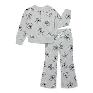Wonder Nation Girls Fleece 2 -Pack Set Light Grey Hether Size L (10-12) Plus - Picture 1 of 8