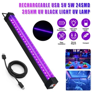 Barra luminosa nera UV da 5 V lampada ultravioletta striscia DJ party club luce USB - Foto 1 di 9