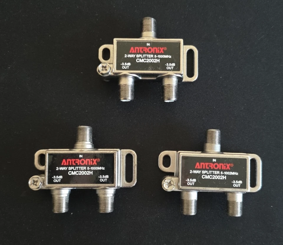 Antronix High Performance 2-Way Cable TV Splitter CMC2002H OTA Coaxial 5-1000MHz - Image 1 of 1