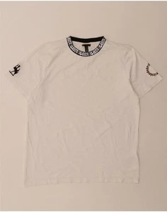 ELLESSE Mens Graphic T-Shirt Top Medium White Cotton DM54 - Picture 1 of 5