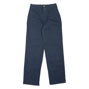 DICKIES Workwear Girls Trousers Blue Relaxed Straight W25 L30 - Picture 1 of 6