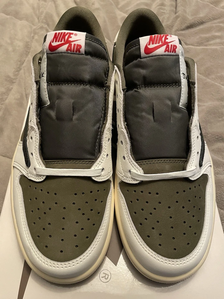 Size 9 - Travis Scott x Air Jordan 1 Retro OG SP Low Reverse Olive / Medium... - Image 1 of 4