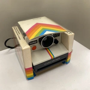 Vintage Original Polaroid SX-70 OneStep Rainbow Stripe Land Camera Box Film - Photo 1/9