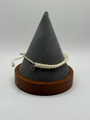 🌿 Плетеный браслет Pura Vida кремовая регулируемая струна с серебряной подвеской 🌿 - Изображение 1 из 4