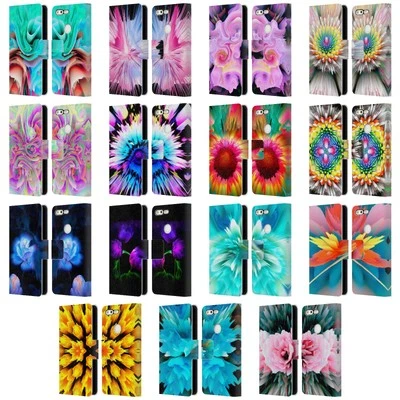 FUNDA BILLETERA LIBRO CUERO OFICIAL HAROULITA FLORAL GLITCH 2 PARA TELÉFONOS GOOGLE Foto 1 de 4