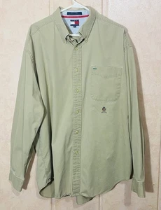 Camicia Tommy Hilfiger XL TG/XG slim fit con bottoni beige cotone - Foto 1 di 5