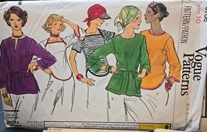 Vintage Vogue Patterns Pattern 9706 Size 10 Stretchable Knit Tops USA Uncut - Picture 1 of 6