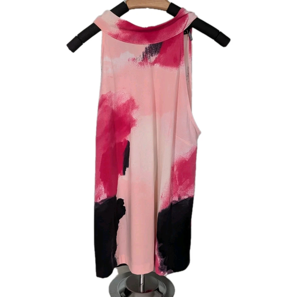 DKNY Halter Top  Womens Sz M Pink Black White  - Image 1 of 4