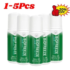 1-5X Biofreeze Cool The Pain Roll-on Me nthol - Pain Relieving Gel NEW-uk - Picture 1 of 18