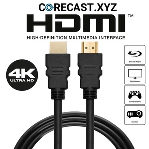 Kabel HDMI 6ft do HDMI – Ultra 4K HD – pozłacany – czarny - Zdjęcie 1 z 9